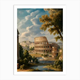 Roman Ruins In Rome Art Print