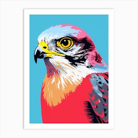 Andy Warhol Style Bird Eurasian Sparrowhawk 4 Art Print