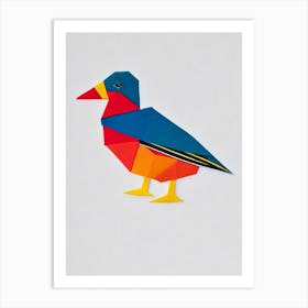 Mallard Duck Origami Bird Art Print