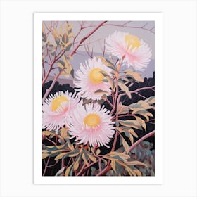 Asters 8 Flower Painting Art Print