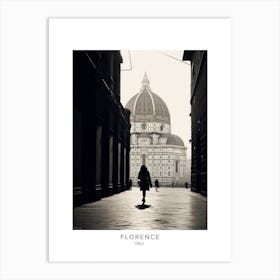 Poster Of Florence, Italy, Black And White Analogue Photography 4 Art Print