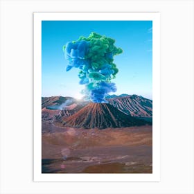 Colorful Volcano Eruption Art Print