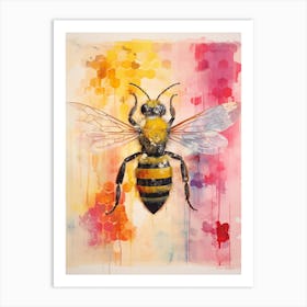 Bee Screen Print Inspired  1 Art Print