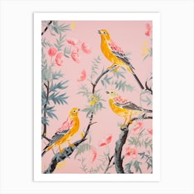 Vintage Japanese Inspired Bird Print Yellowhammer 1 Art Print