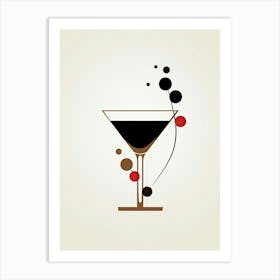 Mid Century Modern Espresso Martini Floral Infusion Cocktail 5 Art Print