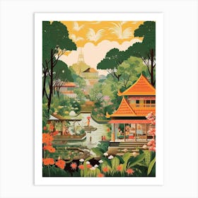 Bali, Indonesia, Graphic Illustration 4 Art Print