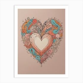 Heart Of Music 10 Art Print