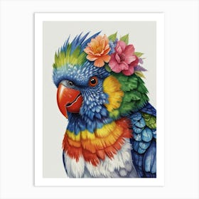 Colorful Parrot 3 Art Print