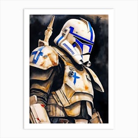 Captain Rex Star Wars Painting (21) Art Print