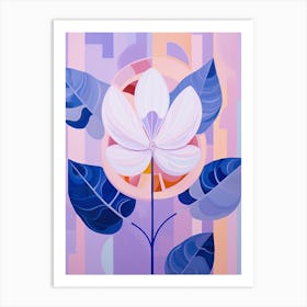 Lilac 4 Hilma Af Klint Inspired Pastel Flower Painting Art Print