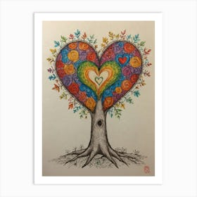 Rainbow Tree 4 Art Print