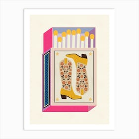 MatchBox Cowboy Boots 1 Art Print