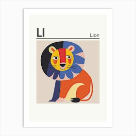 Animals Alphabet Lion 3 Art Print