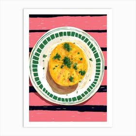 A Plate Of Pumpkins, Autumn Food Illustration Top View 8 Art Print