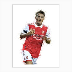 Martin Odegaard Watercolor Art Print