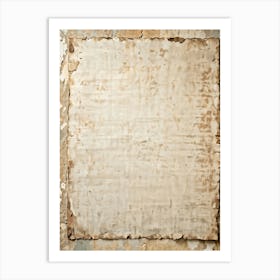 Ancient Weathered Sheet Of Old Canvas Resting On A Vintage Wall Clean And Empty With A Seamless P (3) Art Print