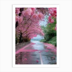 Pink Cherry Blossoms Art Print