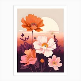 Poppies At Sunset 1 Art Print