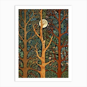 William Morris Moonlight In The Trees 7 Art Print