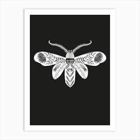 Folk Moth Art Print