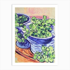 Watercress Fauvist vegetable Art Print