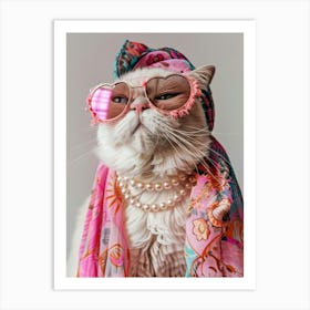 Cat In Sunglasses 11 Art Print