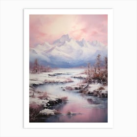 Dreamy Winter Painting Patagonia Argentina 3 Art Print