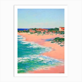 Plage Des Graniers 2 Saint Tropez France Monet Style Art Print