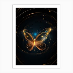 Golden Butterfly 52 Art Print