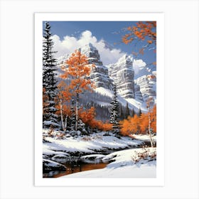 Winter In The Mountains Art Print