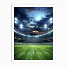 Soccer Stadium At Night 5 Art Print