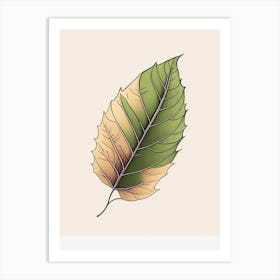 Ash Leaf Warm Tones 3 Art Print