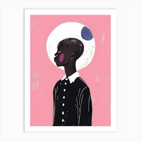 Portrait Of A Black Girl Art Print