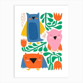 Nursery Woodland Animal Art Print