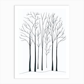 Bare Trees Art Print