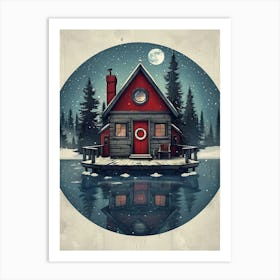 House On The Lake 1 Art Print