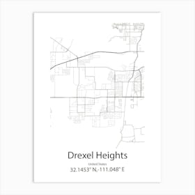 Drexel Heights,United States Minimalist Map 1 Art Print