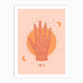 Palmistry Earth Colors Art Print