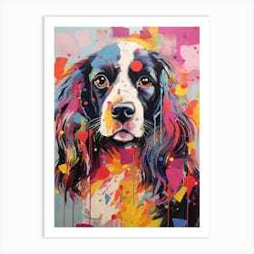 Cavalier King Pop Art Paint 3 Art Print