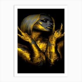 Gold Paint Art Print