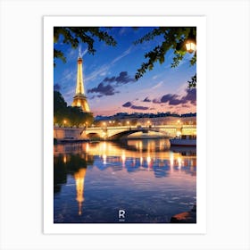 Paris At Dusk Art Print