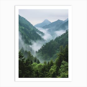 Mist In The Mountains Art Print