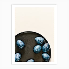 Blue Easter Eggs 6 Art Print