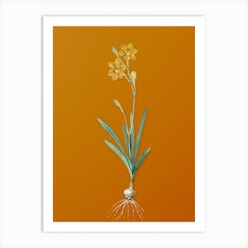 Vintage Coppertips Botanical on Sunset Orange n.0189 Art Print