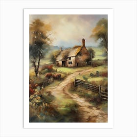 Printable Wall Art, Vintage Landscape, Farmhouse Wall Decorations, Vintage Landscape Oil Painting.3 1 Art Print