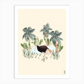 The Ostrich Art Print