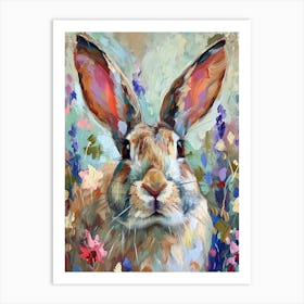 Lion Head Rabbit Painting 2 Art Print