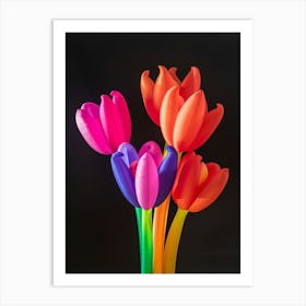 Bright Inflatable Flowers Fuchsia 2 Art Print