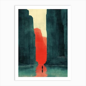 Man In The Water Art Print