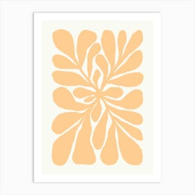 Abstract Botanical Orange Art Print